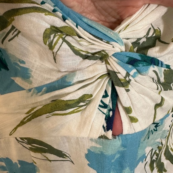 Diane Von Furstenberg Floral Puff‎ Sleeve Dress Size 14 Dianthus Blue White NEW - Picture 8 of 15